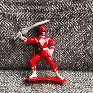 90s Original Red Power Ranger Figurine Collectible